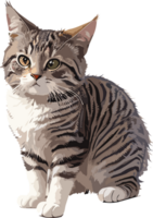 carino animali americano corto capelli gatto ai generativo png