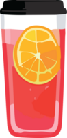 Glass Fruit Soda Water Drink ai generative png