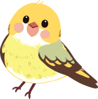 Cute Love Bird  Colorful Feather ai generative png