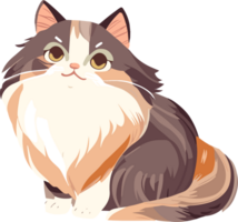 mainecoon katt ai generativ png