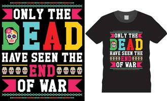 Day of the dead typography graphic printed t-shirt design. vector