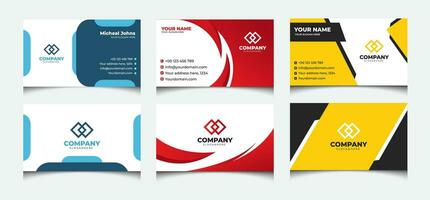 corporate business card design templates vector