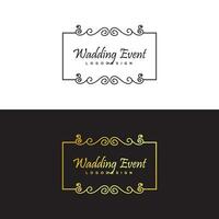 Flora event management logo design template vector