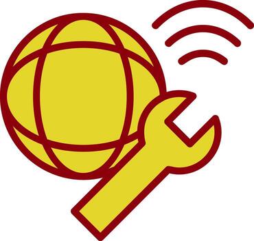 red solución de problemas vector icono diseño