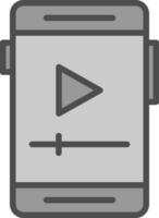 diseño de icono de vector de vídeo