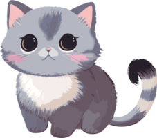 dibujos animados gato ai generativo png