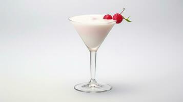 foto de un lychee martini bebida aislado en blanco antecedentes. generativo ai