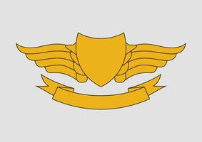 Badge Wings Stock Image vector