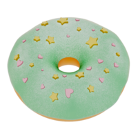 donut geïsoleerd Aan transparant achtergrond . 3d renderen png