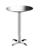 Modern metal table isolated on transparent background, created with generative AI png