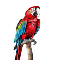 guacamayo loro aislado en transparente fondo, creado con generativo ai png