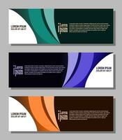 Geometric banner design with Vector presentation template.