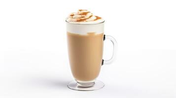 Photo of a Gingerbread Latte drink isolated on white background. Generative AI