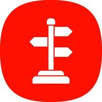 Signpost Vector Icon Design
