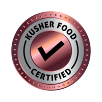 kosher cibo certificato distintivo, gomma da cancellare francobollo, emblema, 100 per cento kosher Prodotto certificato logo, etichetta, cibo Prodotto design elementi, kosher ristorante per giudaismo design elementi png
