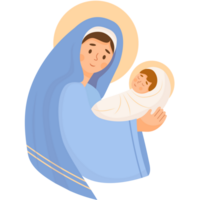 Mary and Jesus. Birth of Savior Christ png