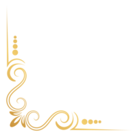 Gold vintage baroque corner ornament retro pattern antique style acanthus. Decorative design element filigree calligraphy. You can use for wedding decoration of greeting card and laser cutting. png