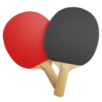 Table tennis paddle clipart flat design icon isolated on transparent background, 3D render sport and exercise concept png