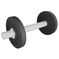 Dumbbell clipart flat design icon isolated on transparent background, 3D render sport and exercise concept png