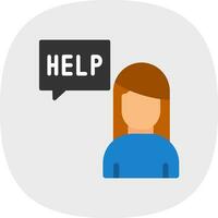 Ask for help Vector Icon Design