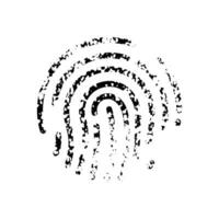 Biometric Identification Silhouette Icon. Finger Print Pictogram. Unique Thumbprint, Fingerprint Sign. Human Imprint, ID Symbol. Safe Password, Digital Privacy Security. Isolated Vector Illustration.