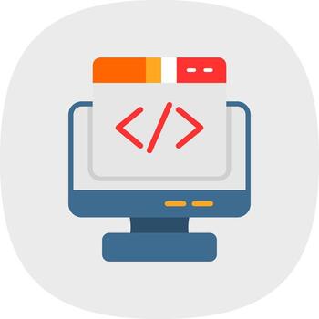 Coding Vector Icon Design