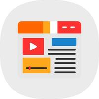 Video Content Vector Icon Design