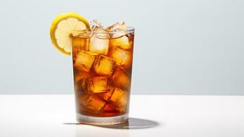 Photo of a Arnold Palmer drink isolated on white background. Generative AI