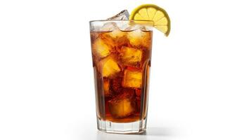 Photo of a Arnold Palmer drink isolated on white background. Generative AI