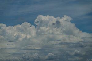 beautiful white clouds with blue sky background photo