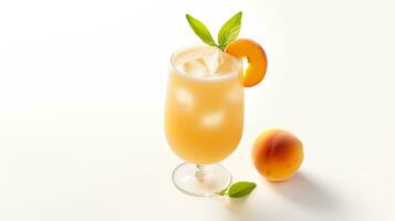 Photo of a Apricot Sparkler drink isolated on white background. Generative AI