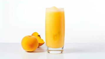 Photo of a Apricot Sparkler drink isolated on white background. Generative AI