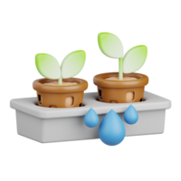 3d rendering hydroponic isolated useful for agriculture, technology, smart farm and innovation design png