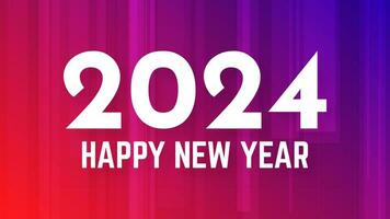 2024 Happy New Year on colorful background vector