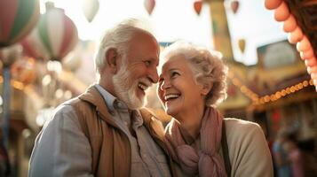 Elder couple - Happy Life - Generative AI, AI generated image photo