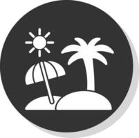 diseño de icono de vector de playa