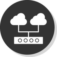 nube apoyo vector icono diseño