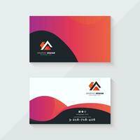 Gradient Modern Creative Business Card Design template. unique Gradient shape modern business card design. vector