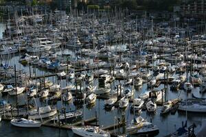 Boats and yacht in Vancouver, British Columbia, Canada photo