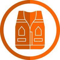 Fishing vest Vector Icon Design