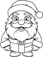 Navidad Papa Noel claus colorante libro ilustración vector