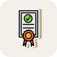 Certficate Vector Icon Design