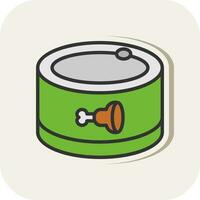 Canned food Vector Icon Design