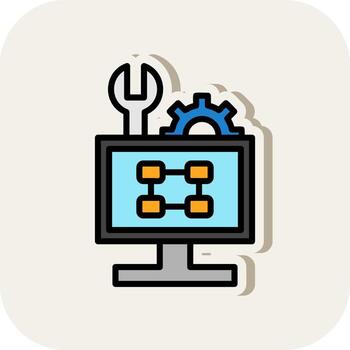 solución de problemas diagrama de flujo vector icono diseño