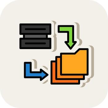 Data Migration Vector Icon Design