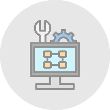 solución de problemas diagrama de flujo vector icono diseño