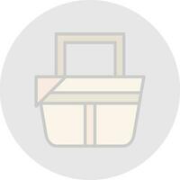 Picnic basket Vector Icon Design