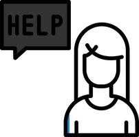 Ask for help Vector Icon Design