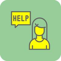 Ask for help Vector Icon Design