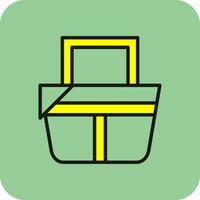 Picnic basket Vector Icon Design